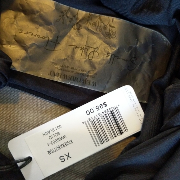 WeWoreWhat Riviera Bikini Bottoms High Waisted Tie Black - Picture 9 of 9